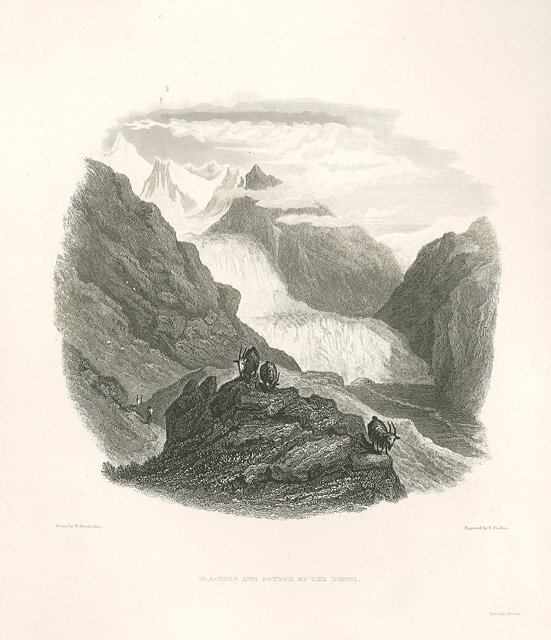 Glaciers and source of the Rhone