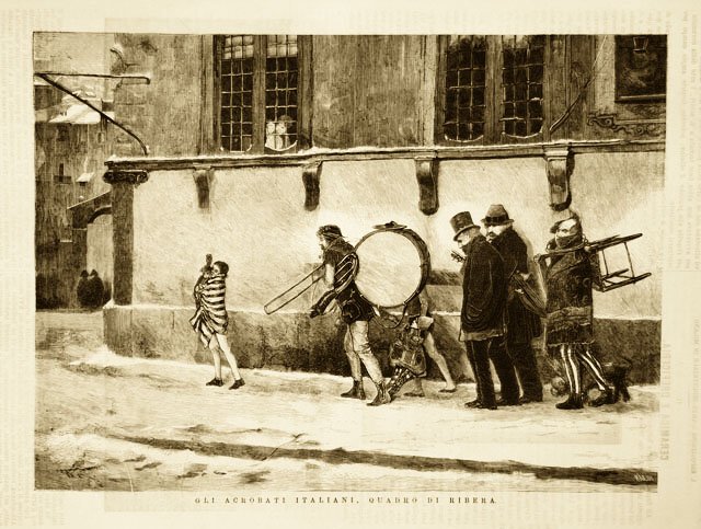 Gli acrobati italiani, quadro di Ribera
