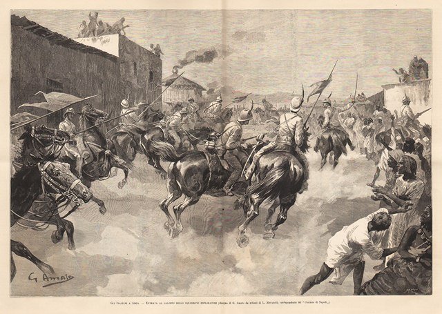 Gli Italiani a Adua - Entrata al galoppo dello squadrone …