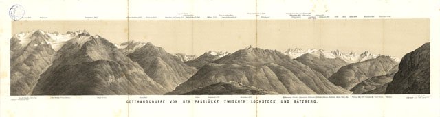 Gotthardgruppe von der Passlucke Zwischen Lochstock und Batzberg