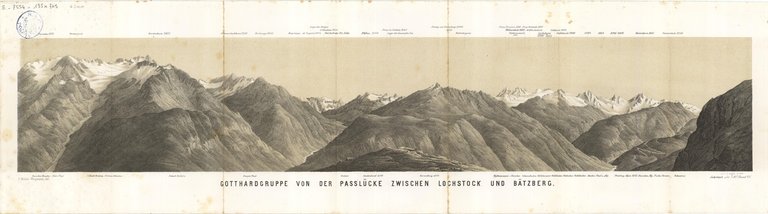 Gotthardgruppe von der Passlucke Zwischen Lochstock und Batzberg