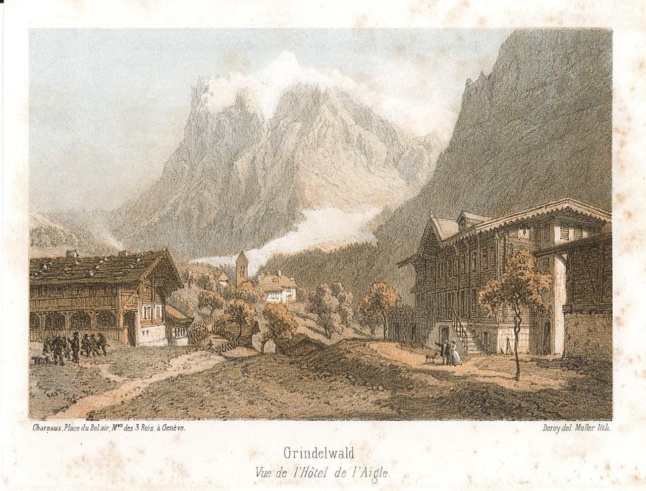 Grindelwald Vue de l'Hotel de l'Aigle