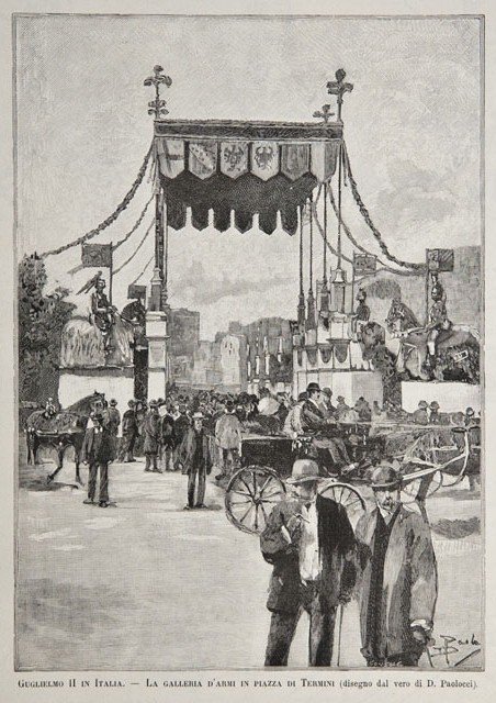 Guglielmo II in Italia / La galleria d’armi in piazza …