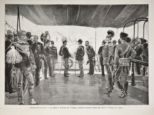 Guglielmo II in Italia / Sul Ponte di Comando del …
