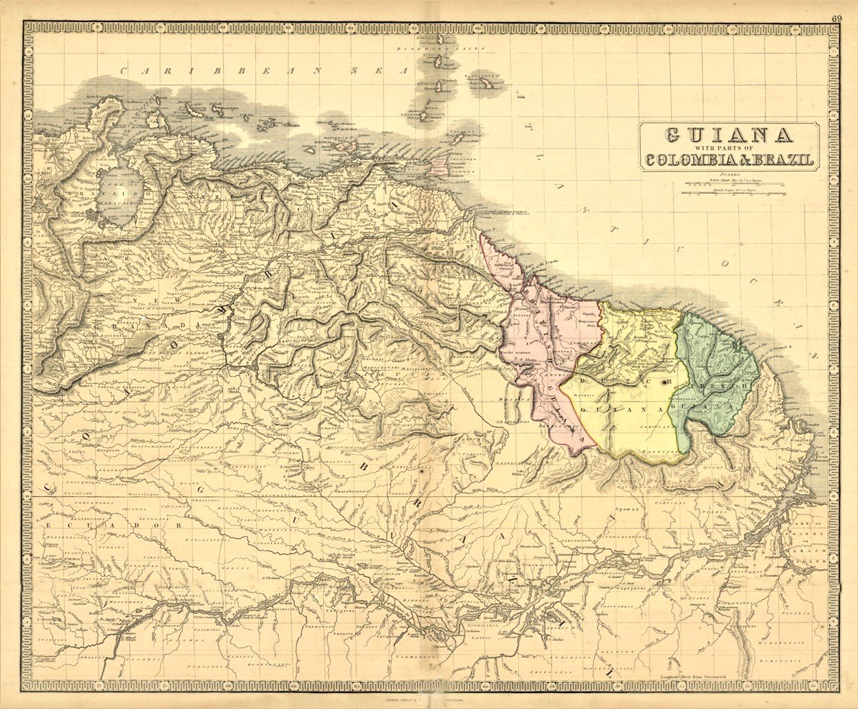 Guiana with part of Colombia & Brazil