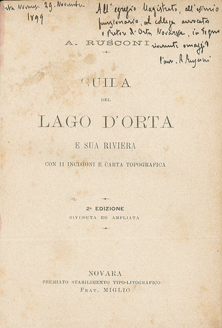 Guida del Lago d'Orta e sua riviera