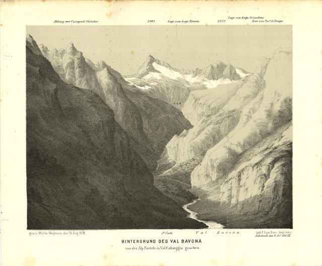 Hintergrund des Val Bavona / von der Alp Puntido in …
