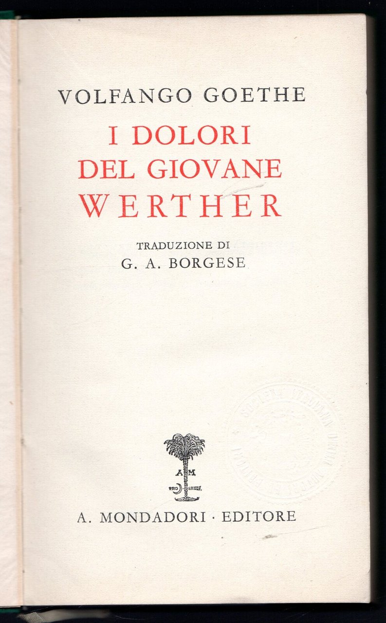 I dolori del giovane Werther