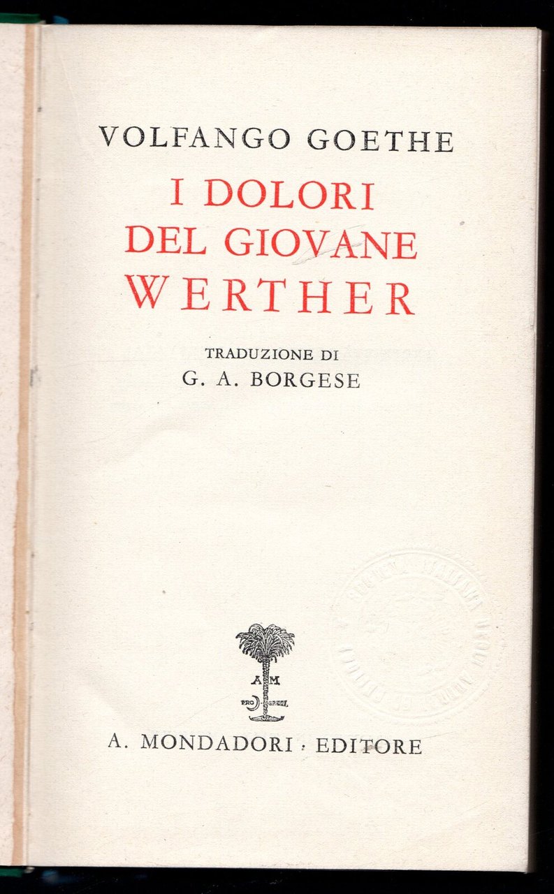 I dolori del giovane Werther