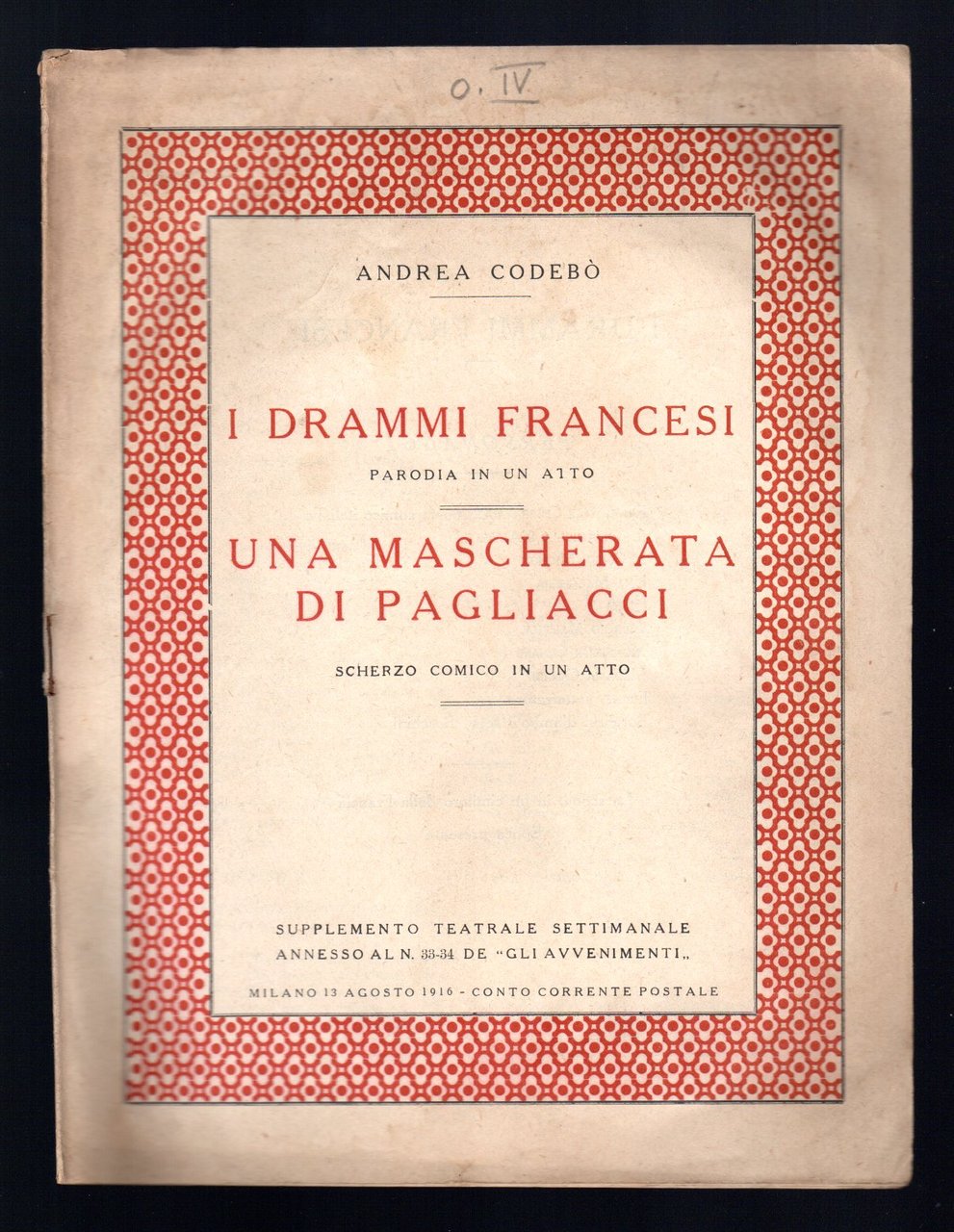 I drammi francesi - Una maschera di pagliacci