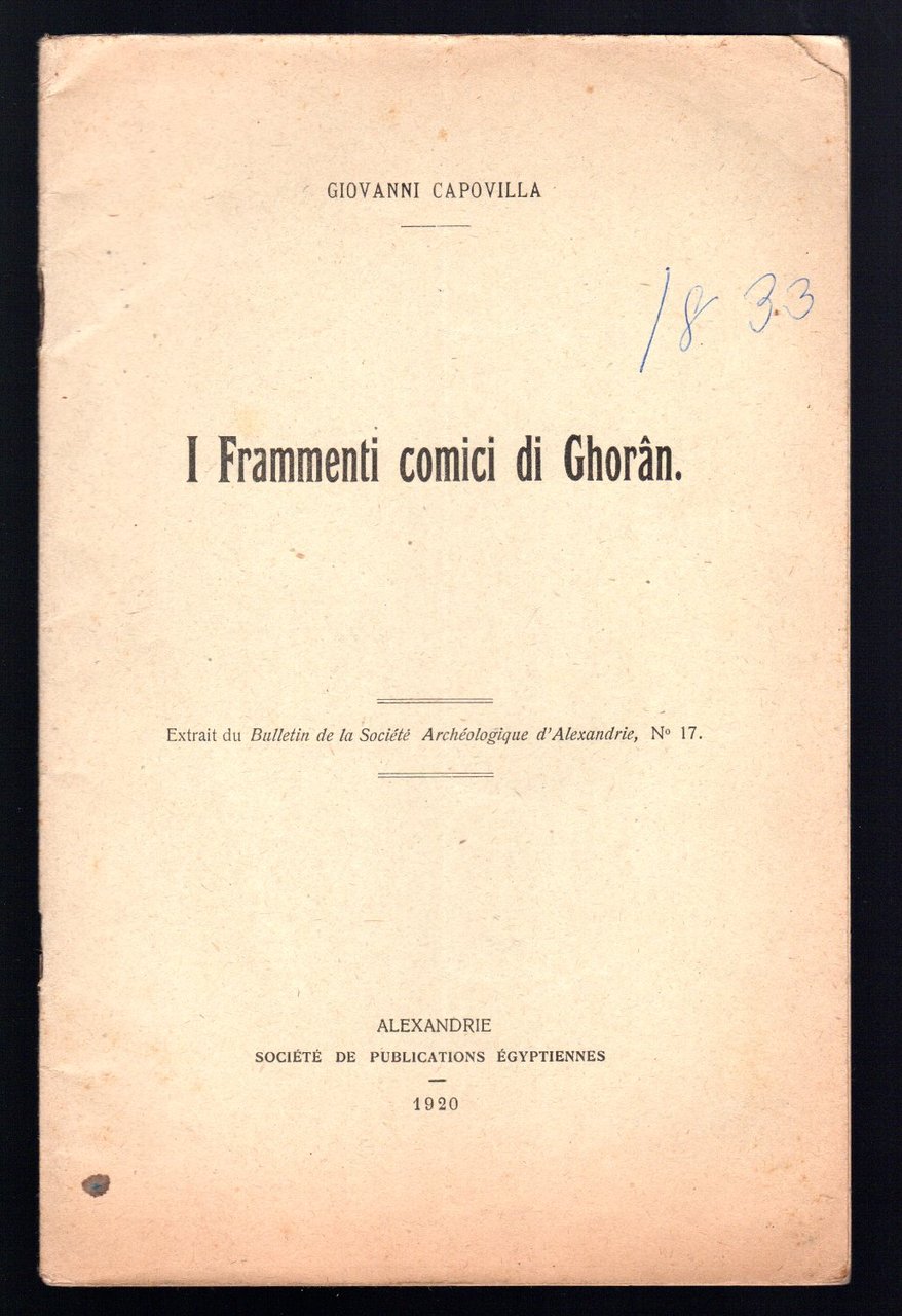 I frammenti comici di Ghoran