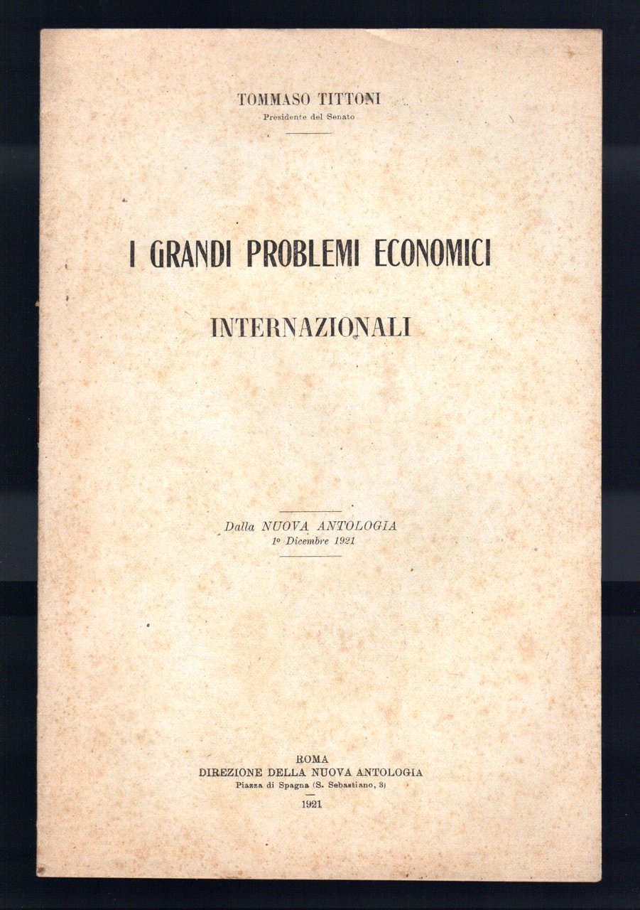 I grandi problemi economici internazionali