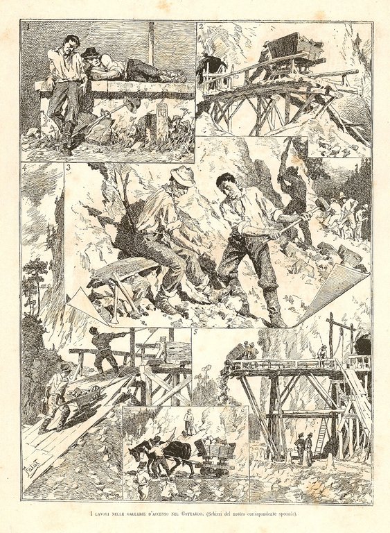 I lavori nelle gallerie d’accesso nel Gottardo