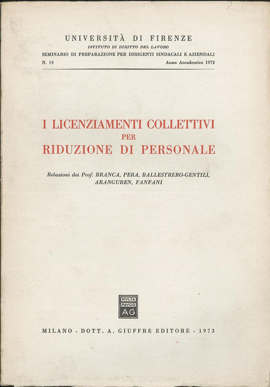 I licenziamenti collettivi per riduzione di personale