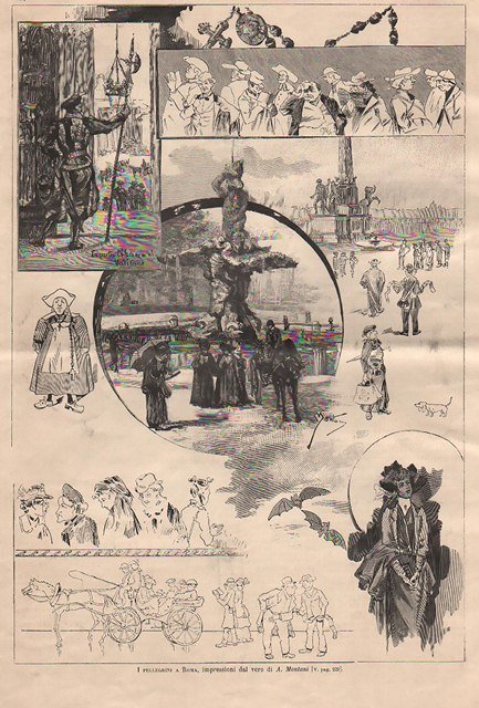 I pellegrini a Roma, impressioni dal vero di A. Montani