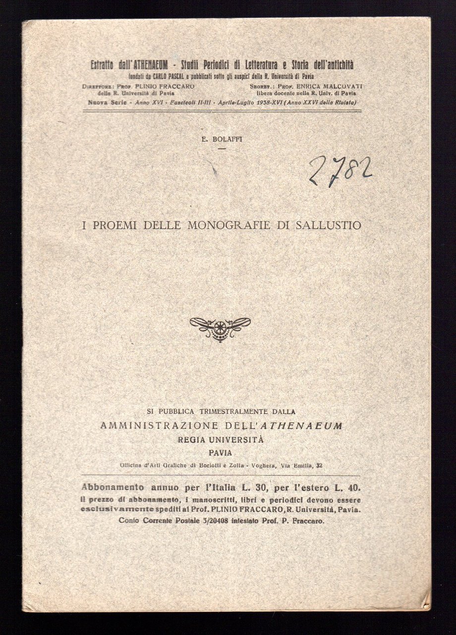 I Proemi delle monografie di Sallustio