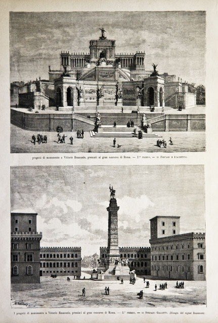 I progetti di monumento a Vittorio Emanuele, premiati al gran …