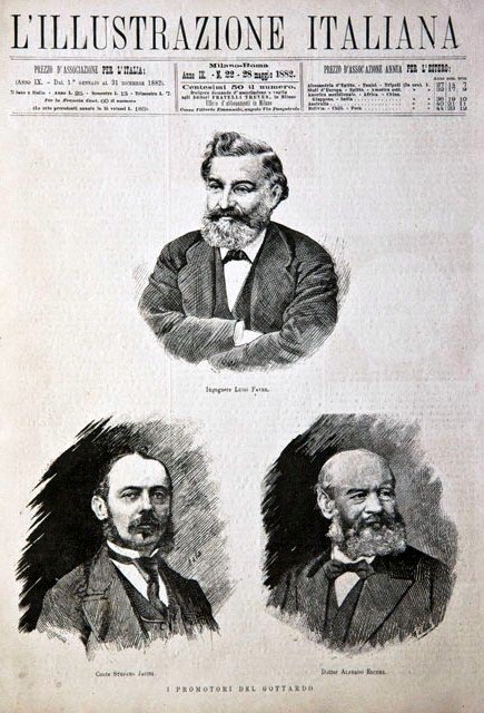 I promotori del Gottardo - Ing. Luigi Favre, Conte Stefano …