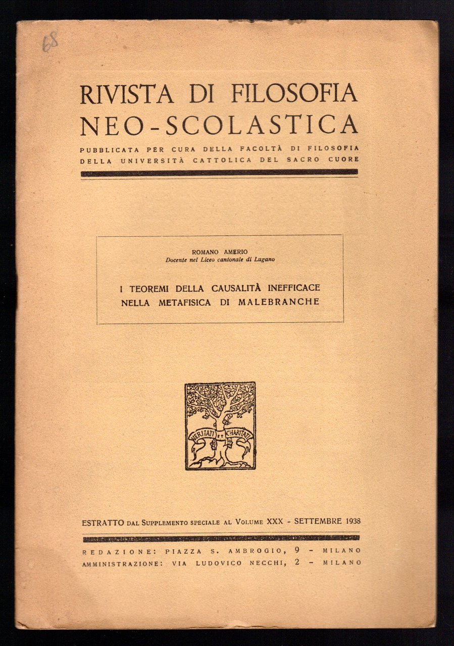 I teoremi della casualità inefficace nella metafisica di Malebranche