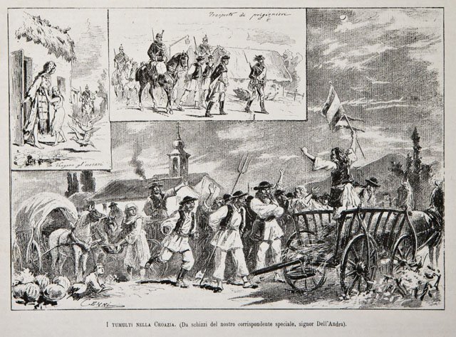 I tumulti nella Croazia