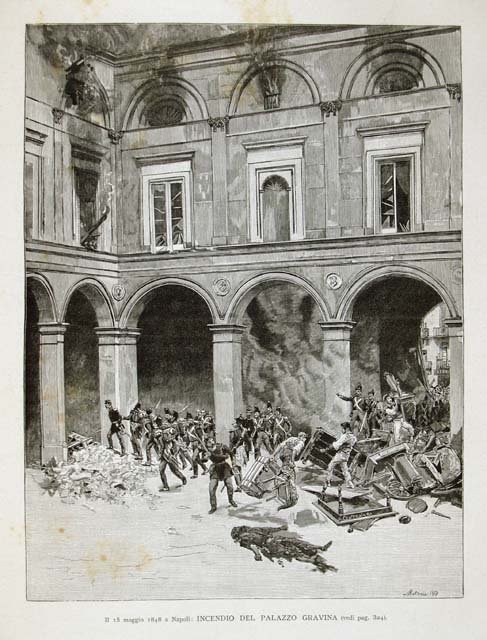 Il 15 maggio 1848 a Napoli : Incendio del Palazzo …