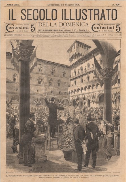 Il banchetto per l’inaugurazione del monumento a Cattaneo il 23 …