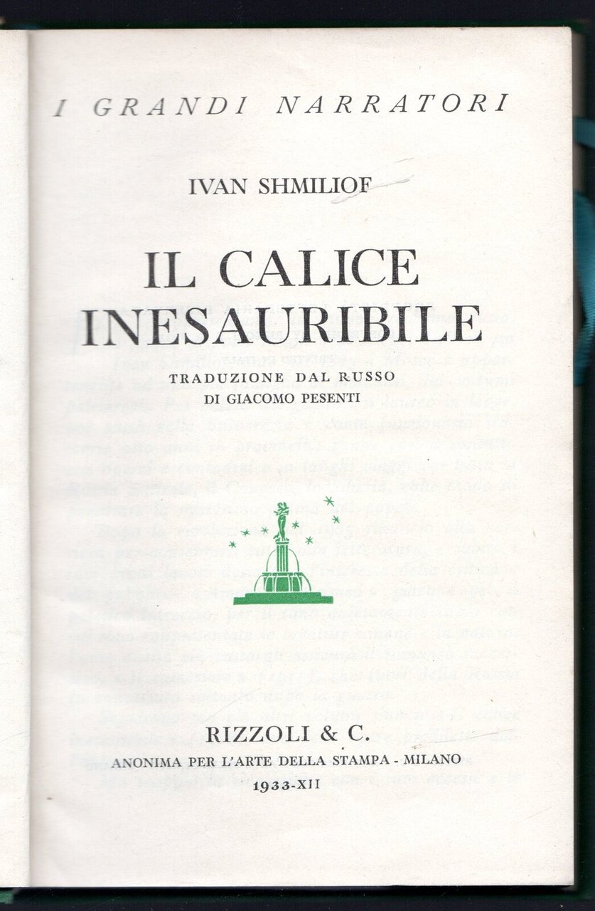 Il calice inesauribile