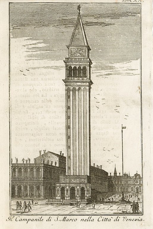 Il Campanile di S. Marco nella Città di Venezia.