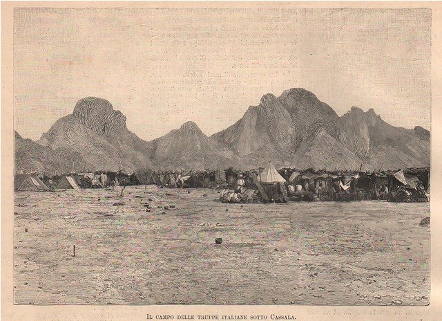 Il campo delle truppe italiane sotto Cassala