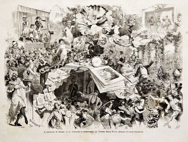 Il carnevale di Milano.- Il veglione di beneficenza al Teatro …