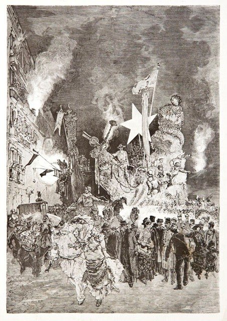 Il Carnevale di Napoli.- Il Corso e la ritirata con …