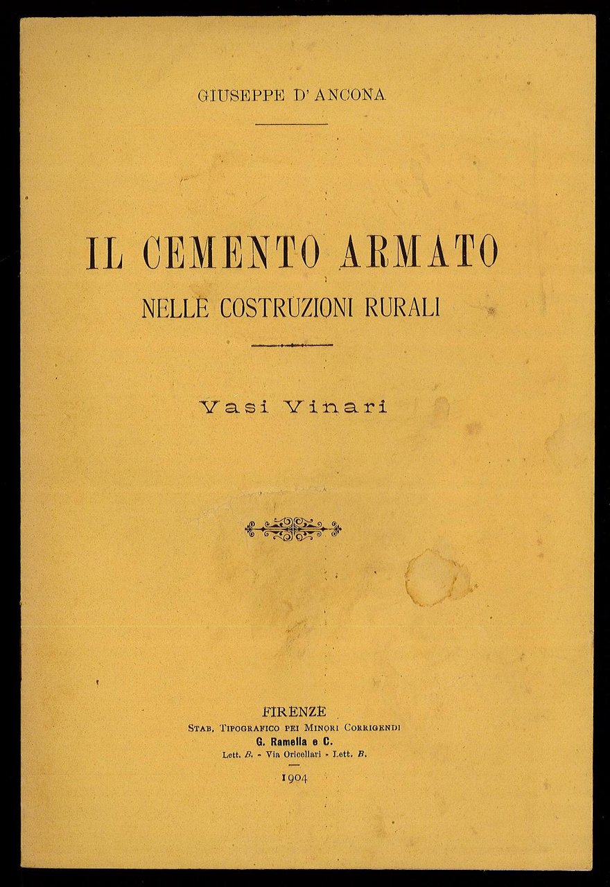 Il cemento armato nelle costruzioni rurali -- Vasi Vinari