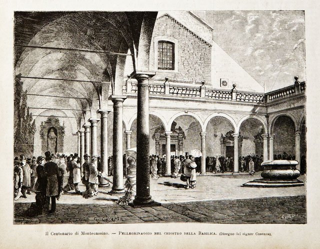 Il Centenario di Montecassino / Pellegrinaggio nel chiostro della Basilica
