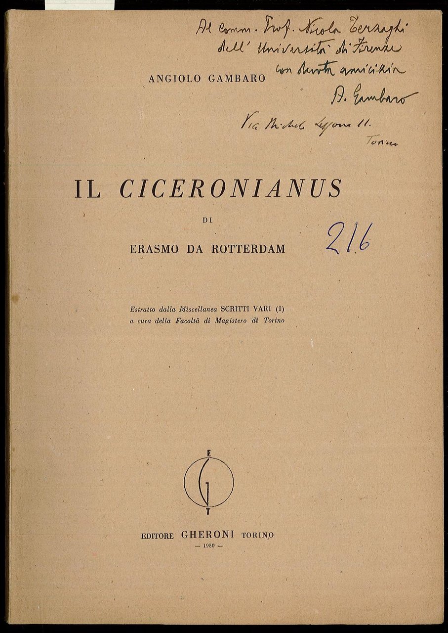 Il Ciceronianus di Erasmo da Rotterdam