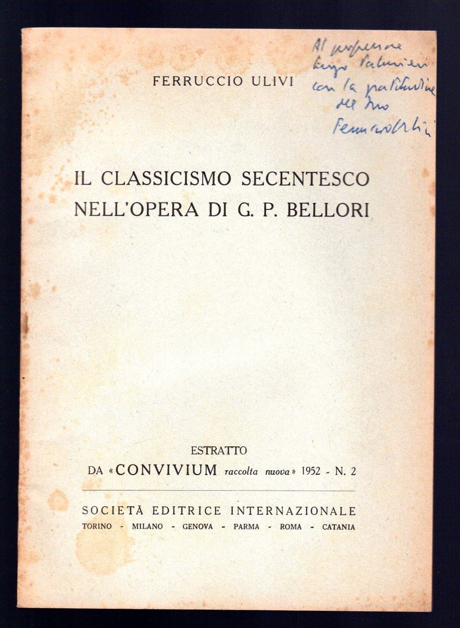 Il classicismo Secentesco nell'opera di G. P. Bellori | Immagine principale