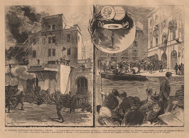 Il Concorso Nazionale dei pompieri a Milano