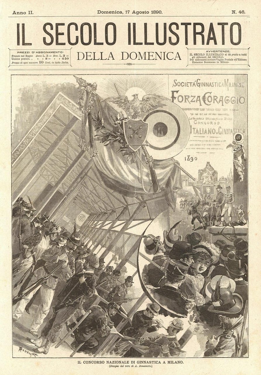Il concorso nazionale di ginnastica a Milano