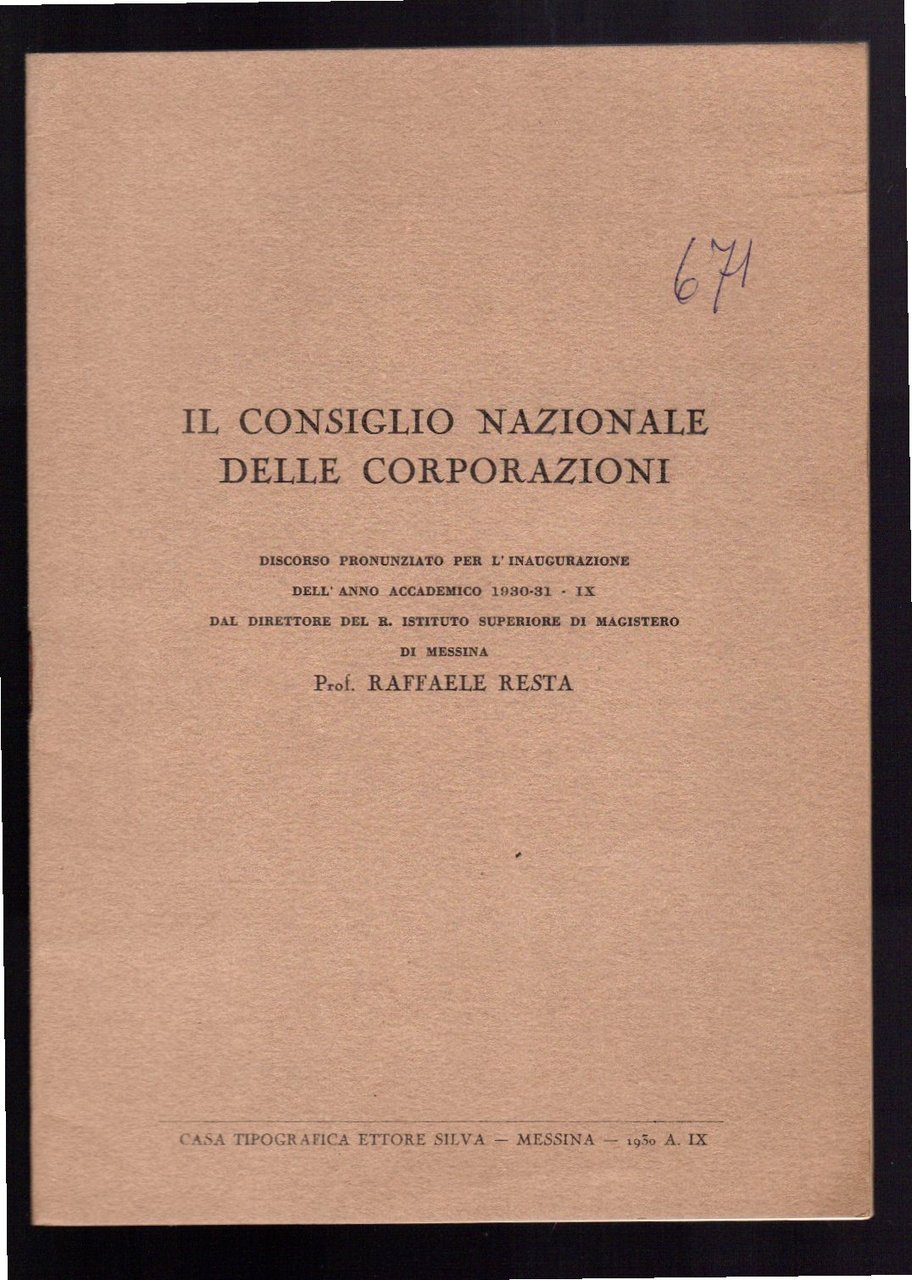 Il Consiglio Nazionale delle Corporazioni