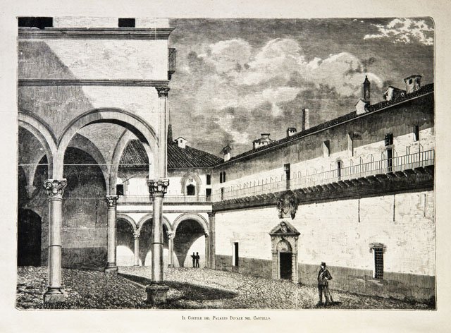 Il Cortile del Palazzo Ducalo nel Castello