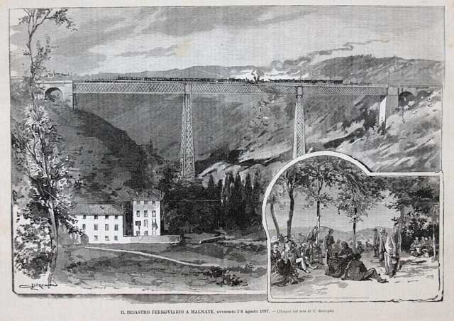 Il disastro ferroviario a Malnate, avvenuto l'8 Agosto 1897
