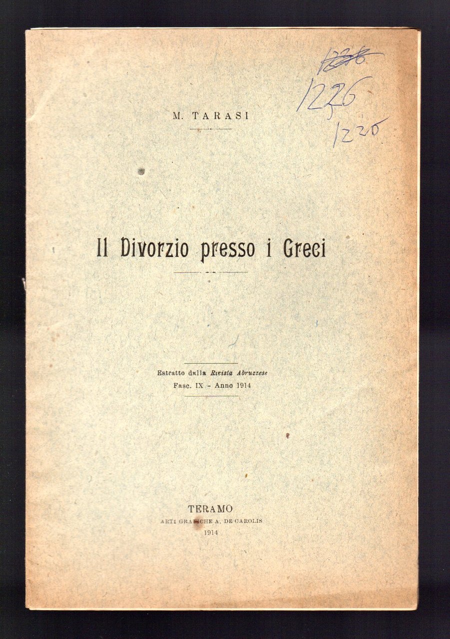 Il divorzio presso i Greci