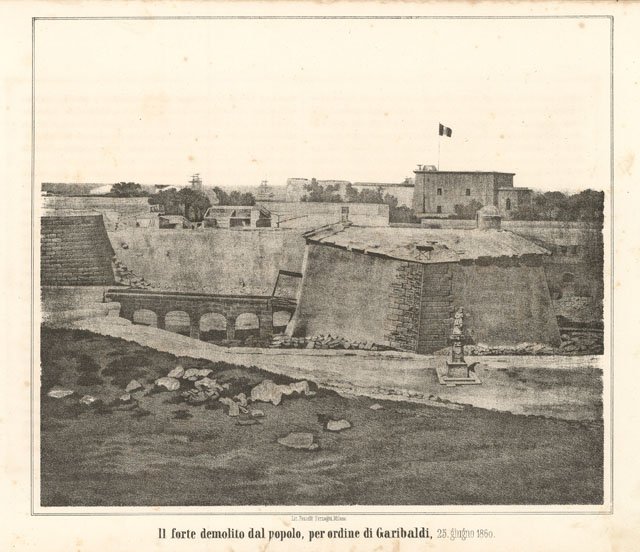 Il forte demolito dal popolo, per ordine di Garibaldi, 25 …