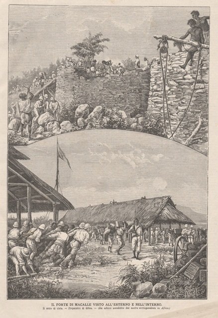 Il forte di Macalle visto all’esterno e nell’interno