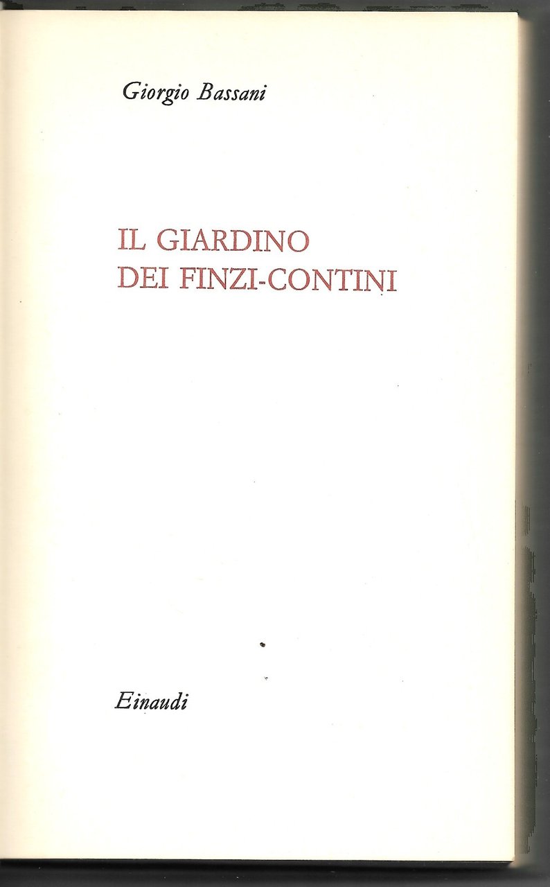 Il giardino dei Finzi - Contini