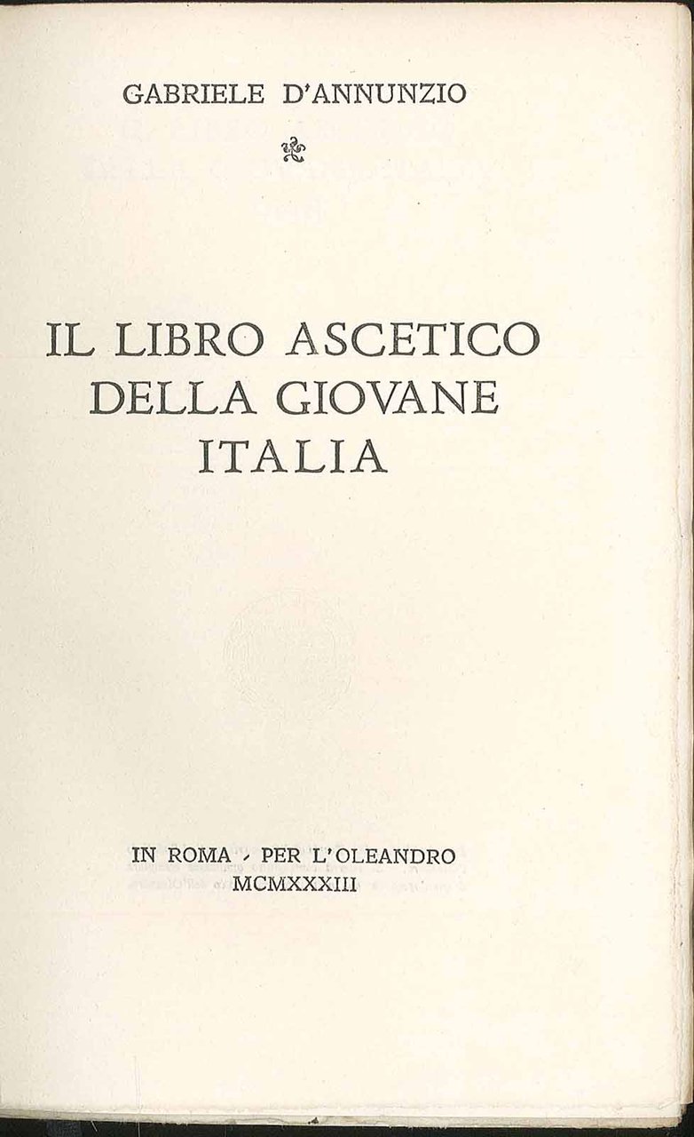 Il libro ascetico della Giovane Italia