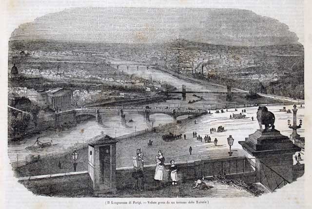 Il lungosenna di Parigi - Veduta presa da un terrazzo …