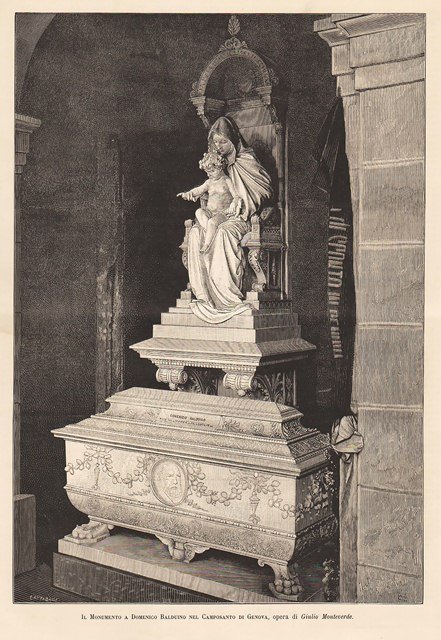Il Monumento a Domenico Balduino nel Camposanto di Genova, opera …
