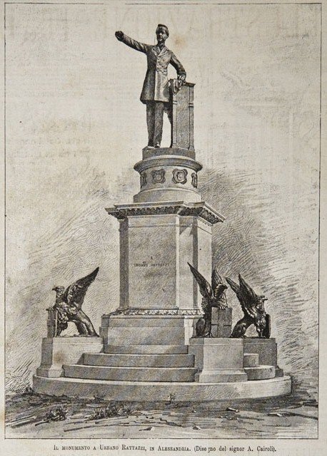 Il monumento a Urbano Rattazzi, in Alessandria