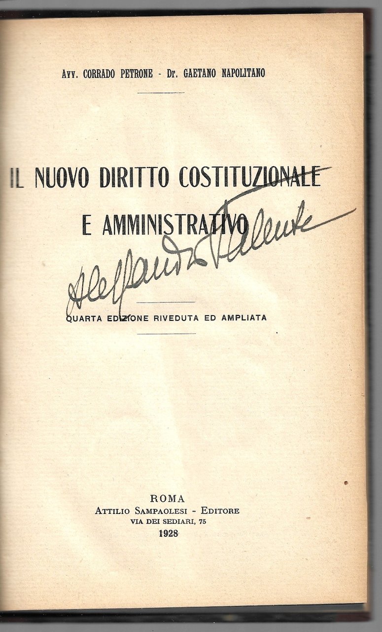 Il nuovo diritto costituzionale e amministrativo