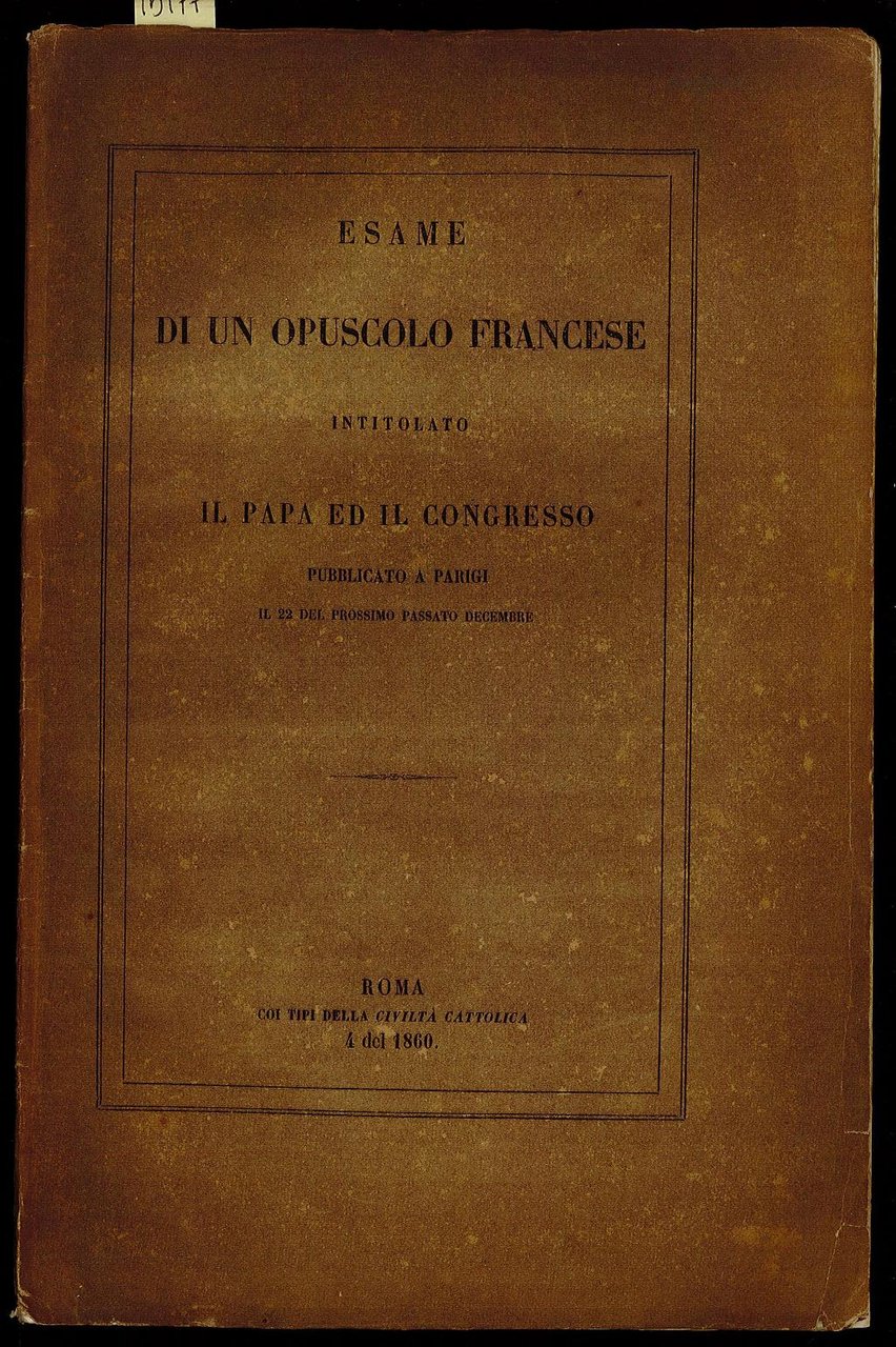 Il Papa ed il Congresso